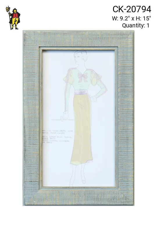 Framed Cleared Fashion Illustration - 2
