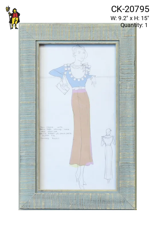 Framed Cleared Fashion Illustration - 3