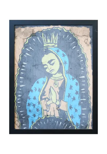 Framed Cleared Street Art Woodcut Print - 1