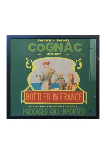 Framed Cleared Mid Century Congnac Advertisement - 1