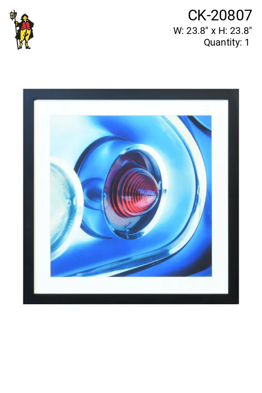 Framed Cleared Macro Car Tail Light Photograph