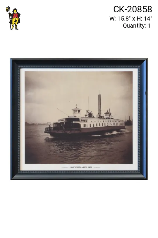 Framed Cleared 19th Century Ship Photograph