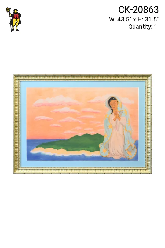 Framed Cleared Folk Art Watercolor