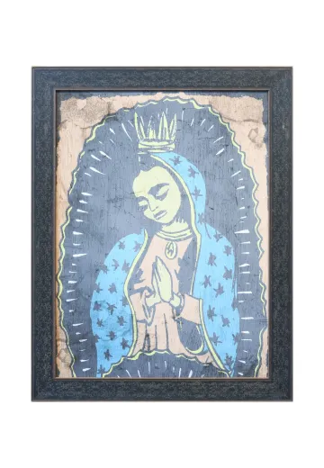 Framed Cleared Street Art Woodcut Print - 2