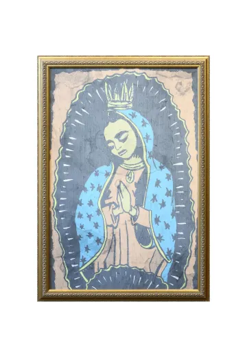 Framed Cleared Street Art Woodcut Print - 3