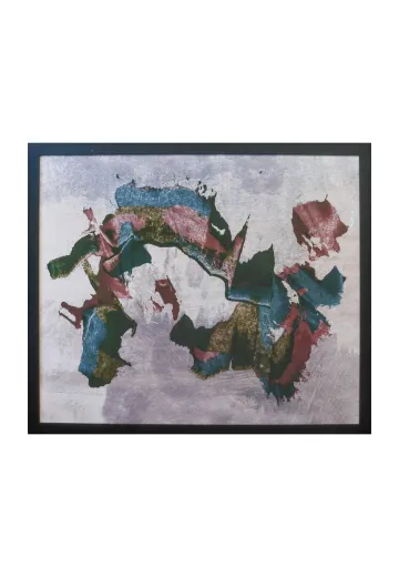 Framed Cleared Modern Expressionist Painting