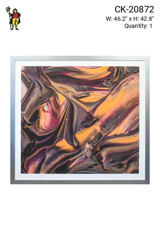 Framed Cleared Abstract Swirls Print