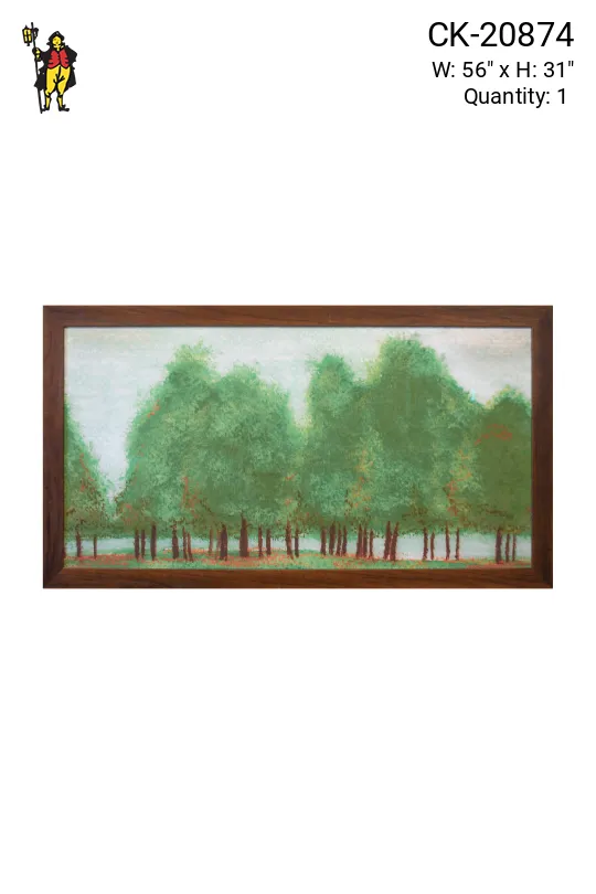 Framed Cleared Americana Landscape Painting