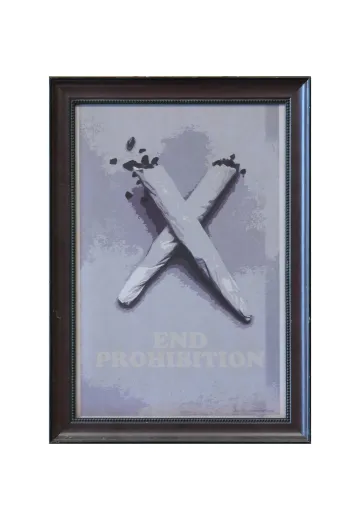 Framed Cleared 1970s "End Marijuana Prohibition" Poster