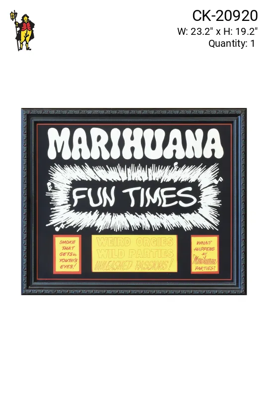 Framed Cleared 1960s "End Marijuana Prohibition" Poster