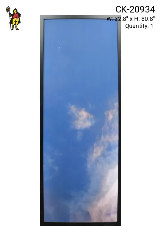 Framed Cleared Minimalist Serene Sky Photograph - 8 (Damaged Canvas)