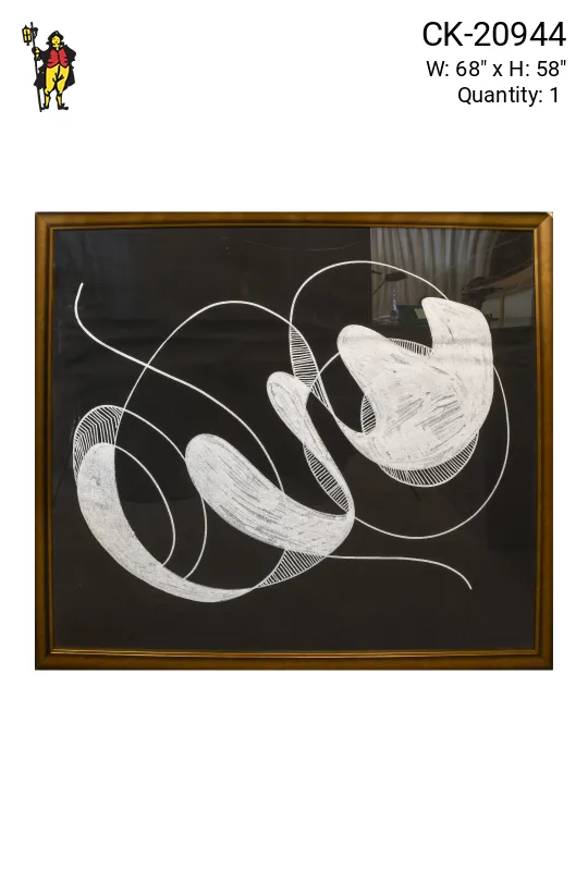Framed Cleared Mid Century Modern Minimalist Abstract