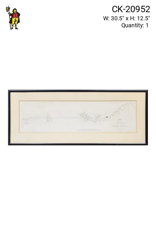 Framed Cleared Nautical Coastal Chart