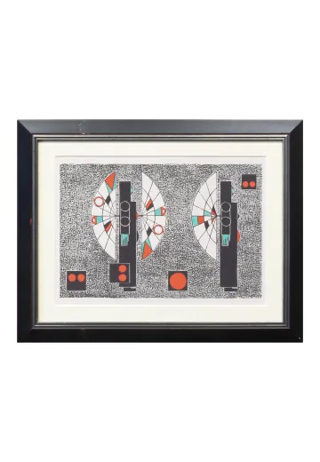 Framed Cleared Mid Century Geometric Abstraction