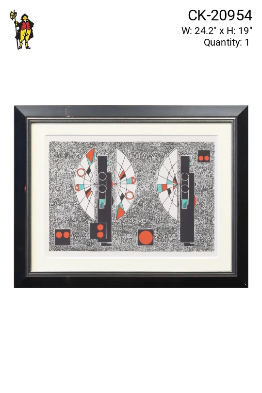 Framed Cleared Mid Century Geometric Abstraction