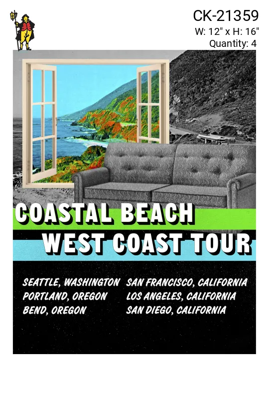 Cleared "West Coast Tour" Concert Poster