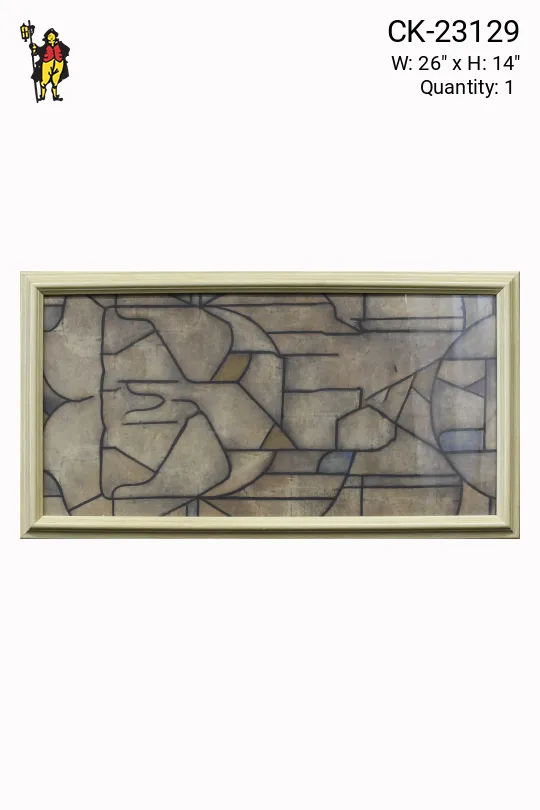 Geometric Abstract Painting Cleared & Framed