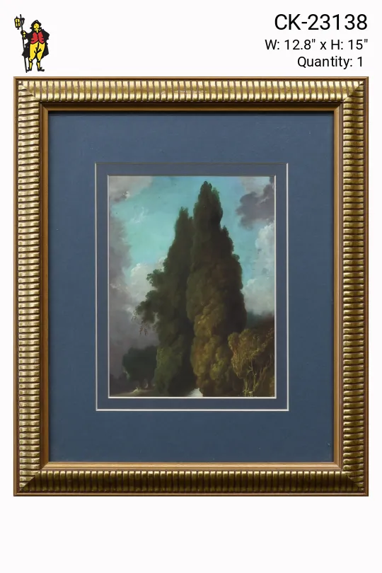Framed 19th Century Cleared Landscape Painting