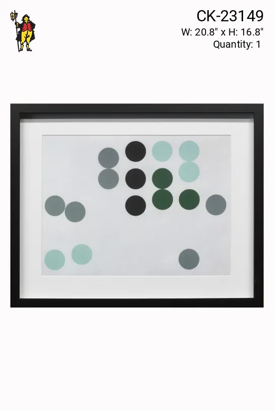 Framed Minimalist Geometric Abstract Painting