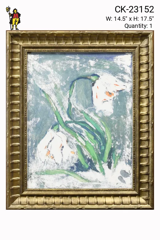 Framed Loose Pastel Floral Cleared Painting