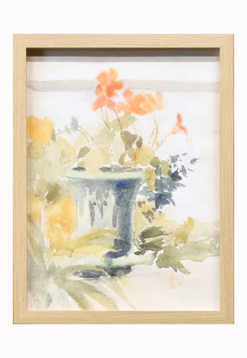 Framed Floral Still Life Cleared Watercolor