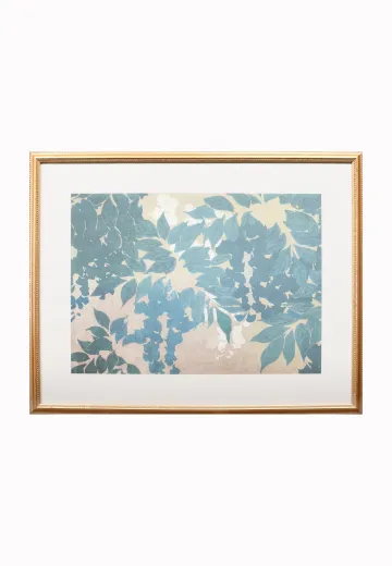 Wooden Framed Cleared Woodblock Style Painting