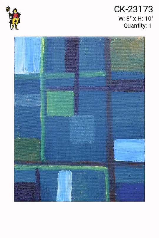 Cleared Canvas Geometric Abstract Painting