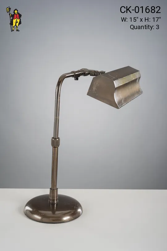 Antique Brass Banker's Lamp