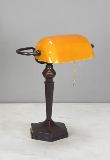 Bronze Banker's Lamp