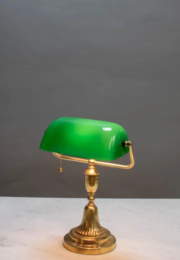 Brass Banker's Lamp