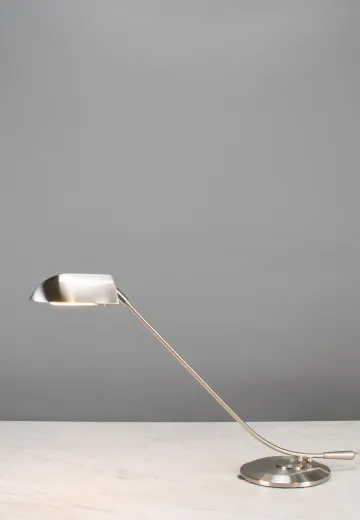 Nickel Halogen Desk Lamp