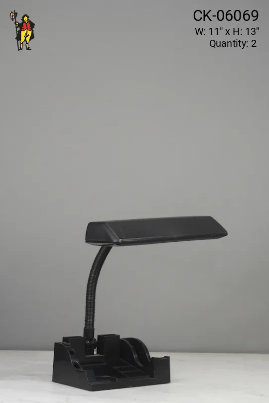 Black Plastic Adjustable Desk Lamp