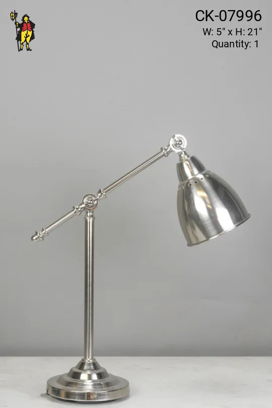 Silver Adjustable Desk Lamp