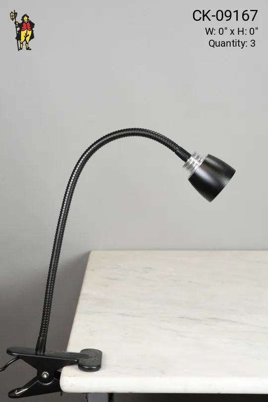 *LED* Black Clip On Adjustable Desk Lamp