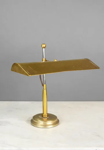 Adjustable Brass Fluorescent Desk Lamp