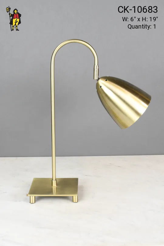 Adjustable Contemporary Brass Desk Lamp