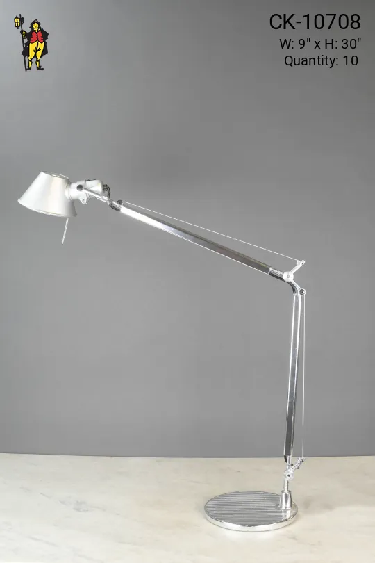 Post Modern 24" - 48" Polished Chrome Desk Lamp