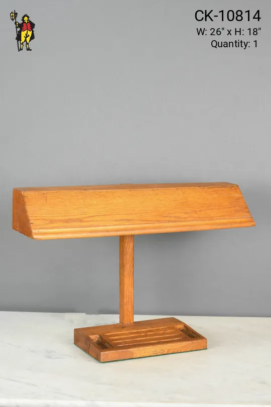 Wooden Fluorescent Bank Lamp