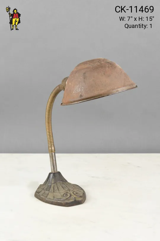 Distressed Gooseneck Desk Lamp