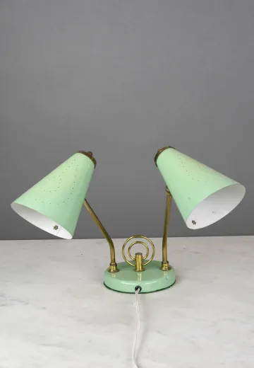 Light Green Mid Century Desk Lamp