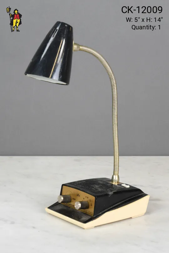 Black Single Light Radio Desk Lamp