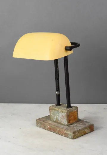 Marble Based Bankers Lamp