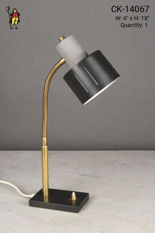 Brass & Black Vintage Desk Lamp