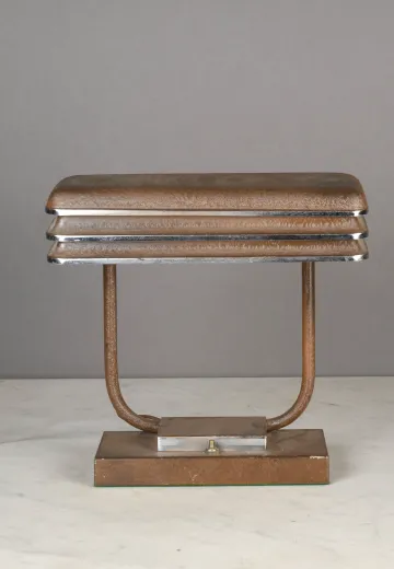 Bronze Metal Shaded Desk Lamp