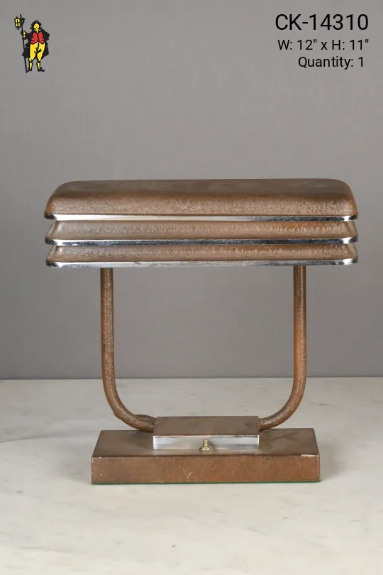 Bronze Metal Shaded Desk Lamp