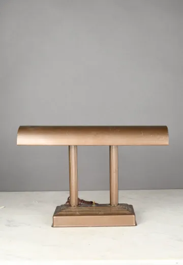 Bronze Metal Shaded Desk Lamp