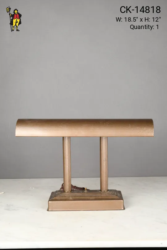 Bronze Metal Shaded Desk Lamp