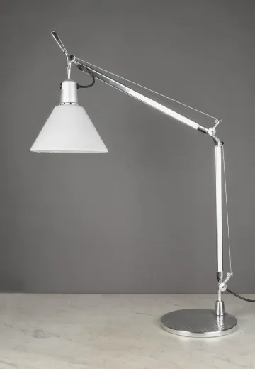 Polished Nickel Large Desk Lamp