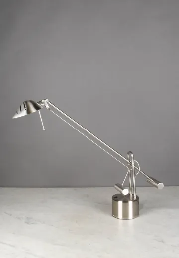 Nickel Counterweight Halogen Desk Lamp