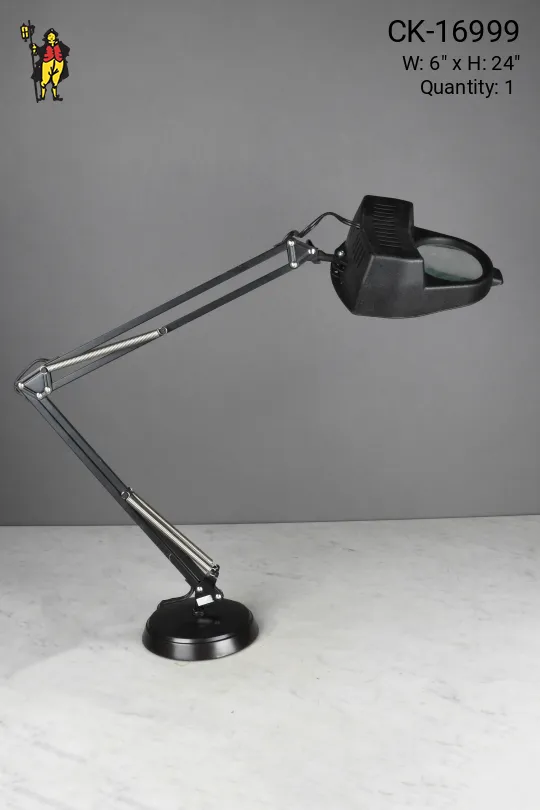 Black Magnifying Glass Desk Lamp